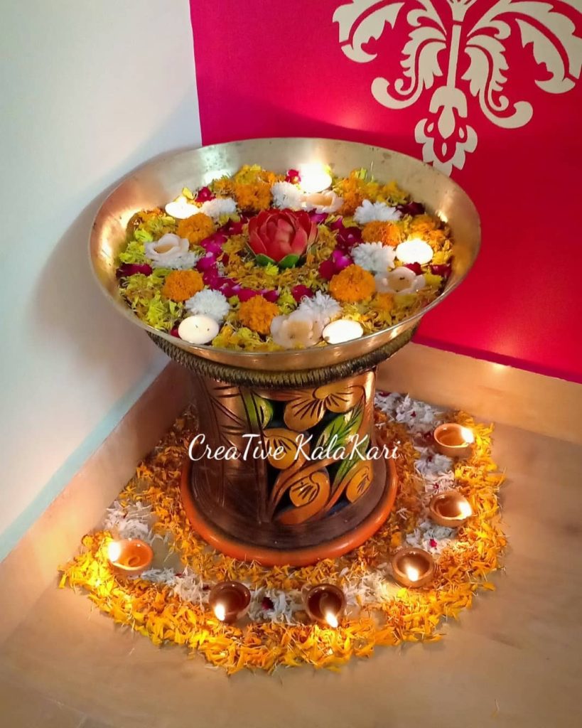 Pooja Thali Puja Mandir Decoration Items Aarti Plate Diwali Laxmi Puja